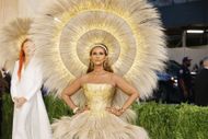 Iman in Harris Reed (2021) (Image via Getty)
